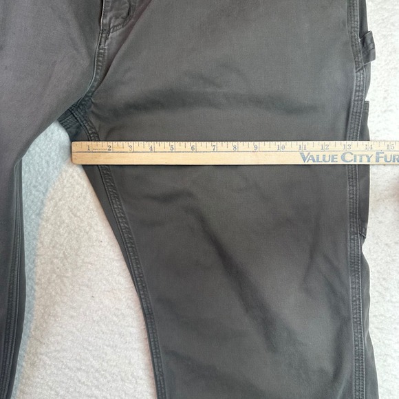 Carhartt B324 DFE Relaxed Fit Carpenter Pants Mens 40x32 Grey Moss Workwear - Picture 4 of 13